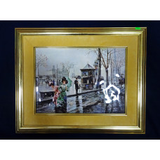 Картина "Дамы", Испания, эмаль, 20 век