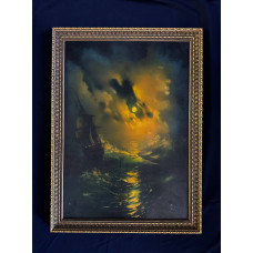 Картина "Морской пейзаж", х/м, 20 век, СССР