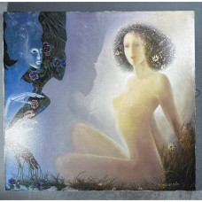 Картина "Дама", х/м, Генералов, СССР, 1987 год