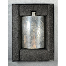 Фляжка "Гольф", серебрение, Англия, 1970-е годы
